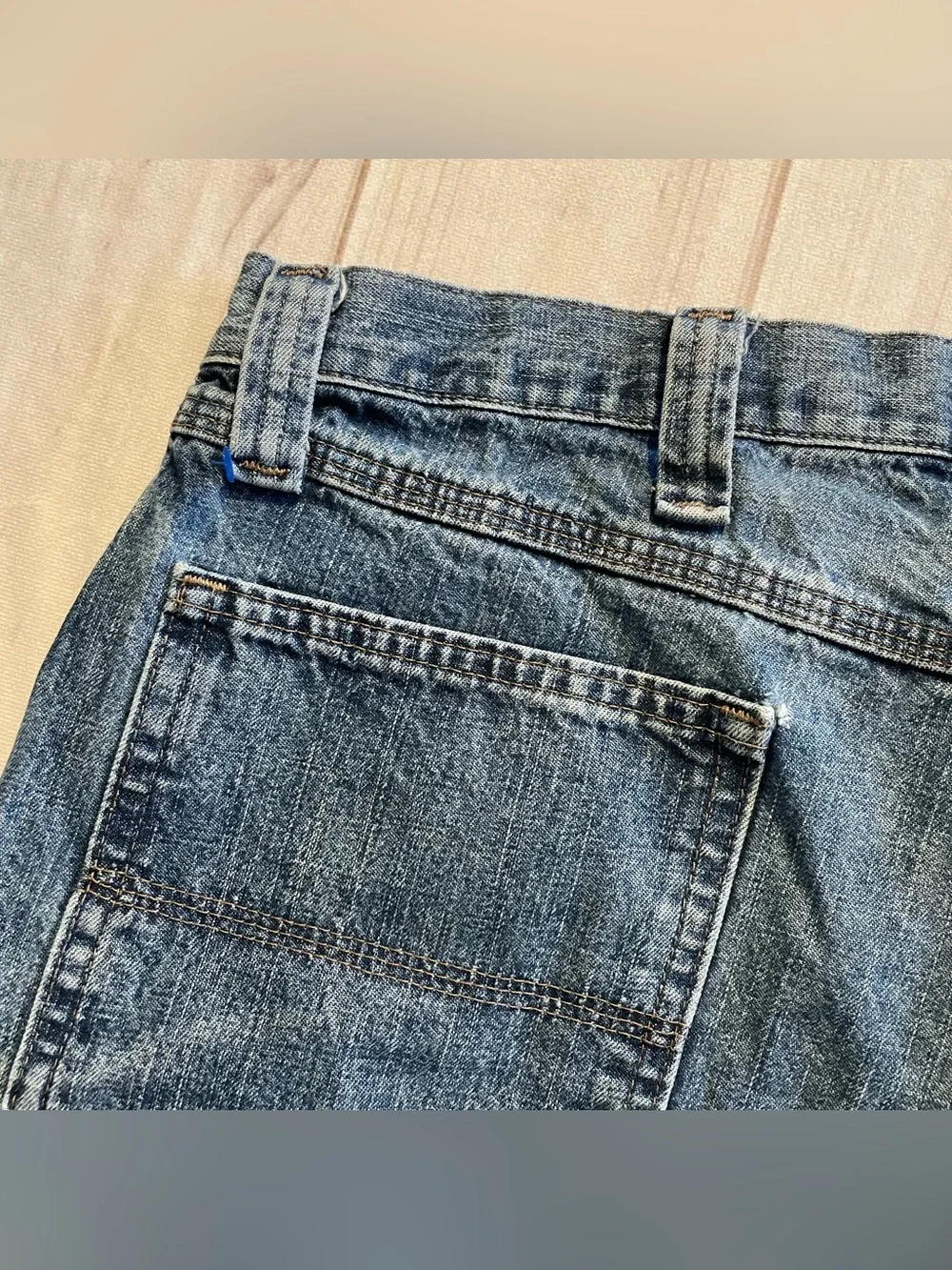 Vintage y2k Wrangler Denim Shorts Mens 36 Blue Carpenter Utility Relaxed Casual